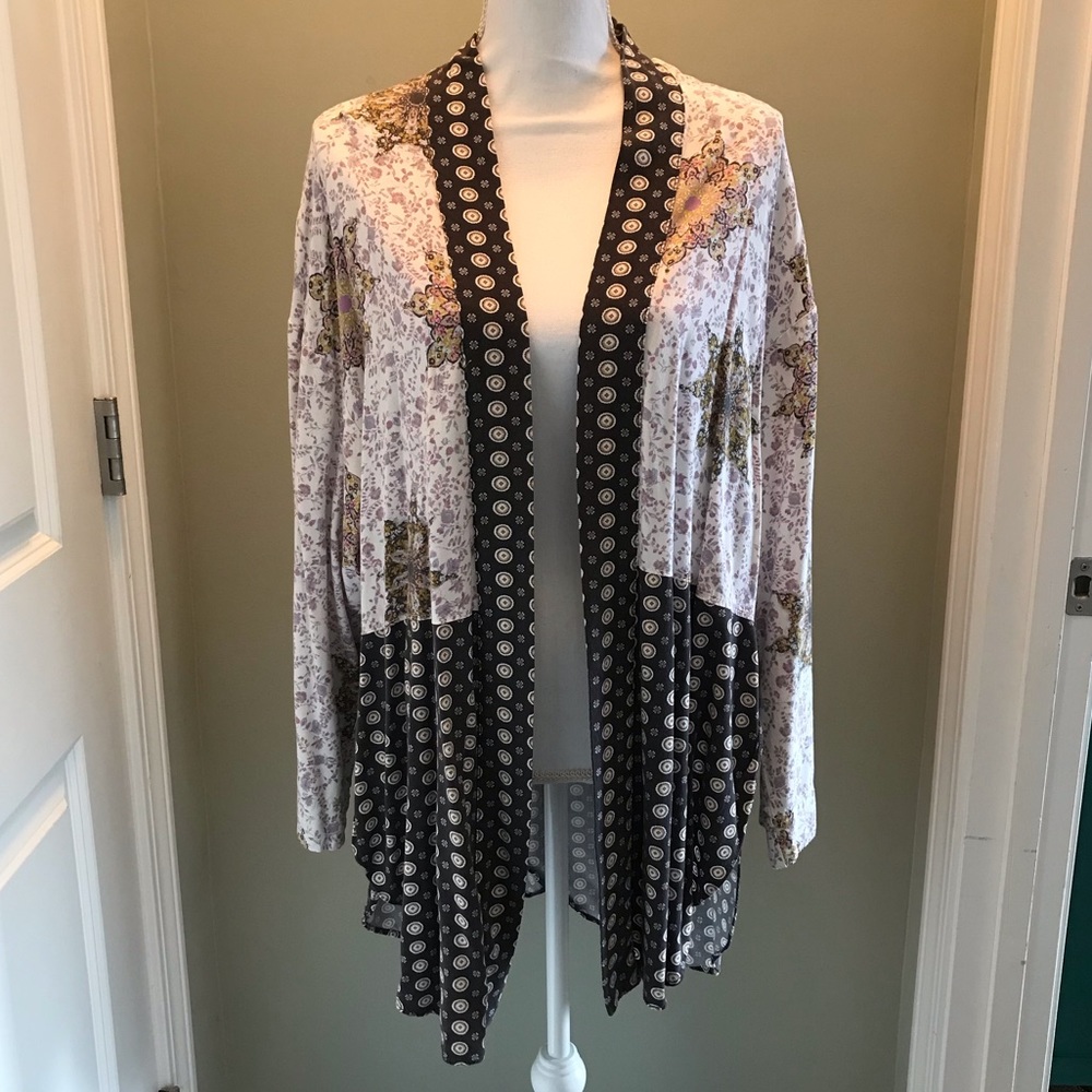 Free People Ivory Combo Kimono